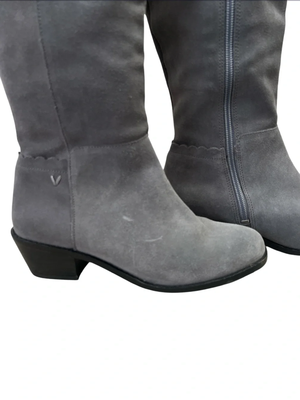 Vionic Tinsley Charcoal Suede Knee High Boots